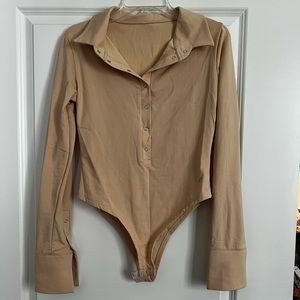 Nude Fleece Bodysuit